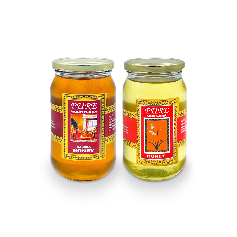Himalayan Amrit Honey Pair (Uniflora Honey – 500 Gms + Multiflora Honey – 500 Gms)